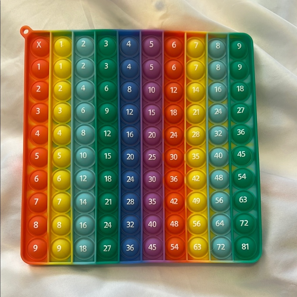 Rainbow Multiplication Pop-It (1-9)